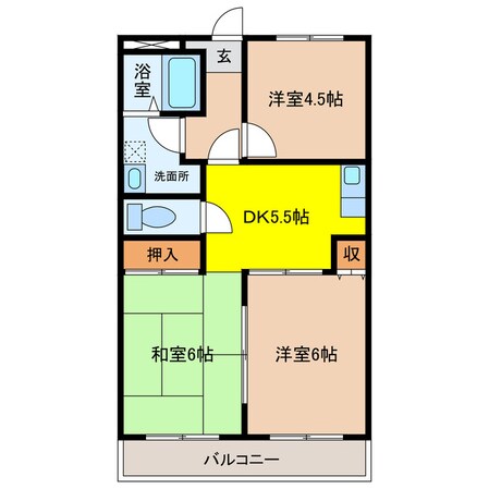 楠乃木パークハイツの物件間取画像